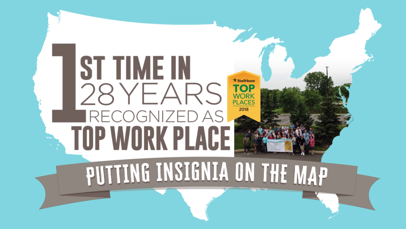 Insignia Systems in-store marketing, best places to work graphic