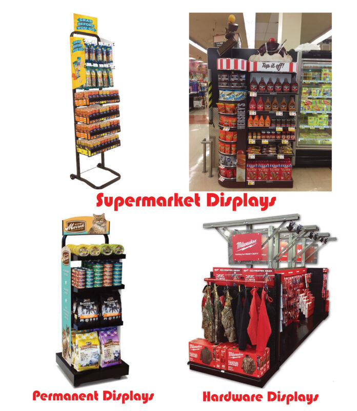 Types of supermarket displays
