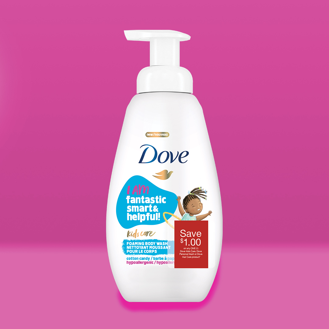 An on-pack coupon for Dove.