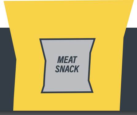 Meat snack icon. In-store signage can effect your sales goals and other KPIs.
